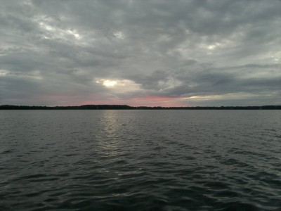 закат на озере Рушонс